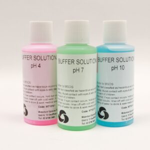 Buffer solution bottles